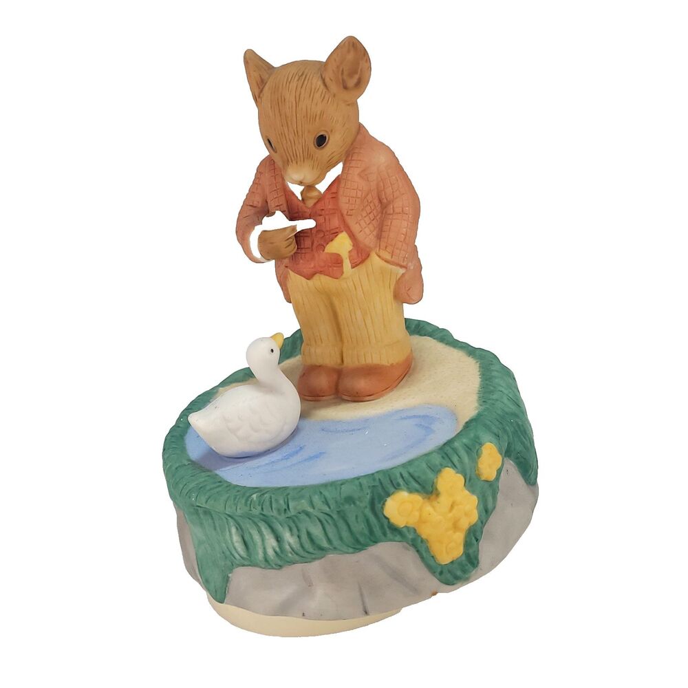 Wind In The Willows ratty Porcelain Bisque 81 Music Box 5.5" Sigma Tastesetter